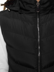 Стьобаний жіночий жилет чорний OZONEE N/6811/1