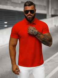 Футболка Поло чоловіча червона OZONEE JS/8T80/18Z