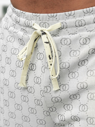 Komplet dresowy męski krótki jasno-szary OZONEE O/QQ1621AB