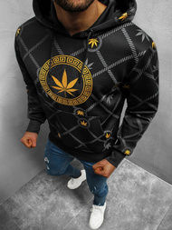 Bluza z kapturem męska czarna OZONEE O/HM630