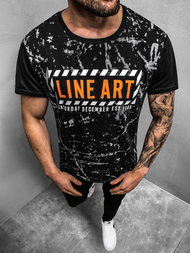 T-Shirt męski czarny OZONEE JS/KS2029Z