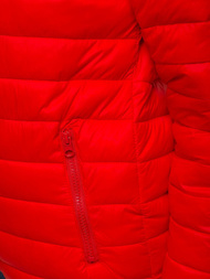 Kurtka przejściowa damska czerwona OZONEE JS/M23036/270