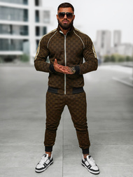 Спортивний костюм чоловічій Темно-Бежевi OZONEE O/FF5110AB