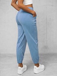 Spodnie damskie joggery jasno-niebieskie OZONEE O/HGM6608