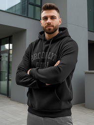 Bluza z kapturem męska czarna OZONEE JS/8B1969/3