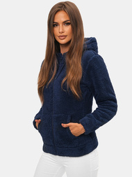 Bluza damska rozpinana z kapturem granatowa OZONEE JS/HH007/50Z