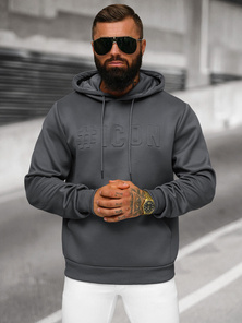 Bluza z kapturem męska grafitowa OZONEE JS/27B6502/5