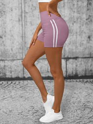 Legginsy krótkie damskie kolarki pudrowe OZONEE O/LK382