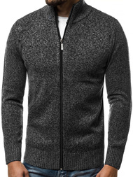 Sweter męski czarny OZONEE HR/1808