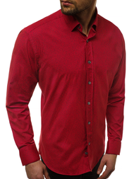 Koszula męska czerwona OZONEE B/K59