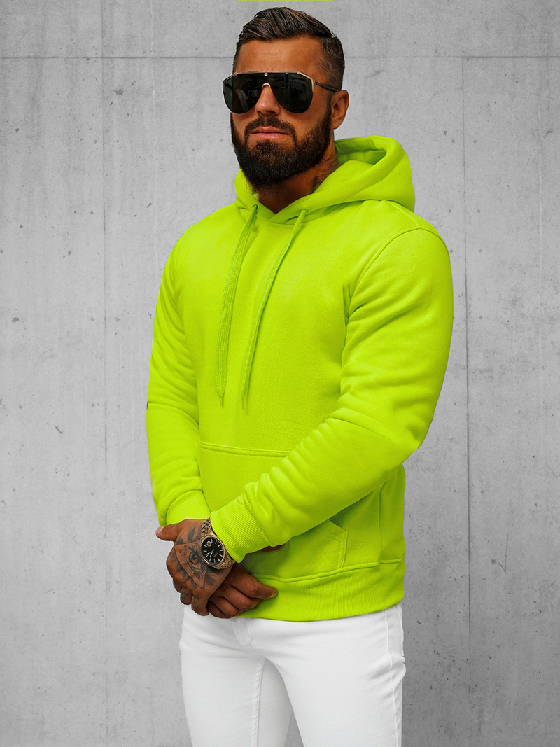 Bluza męska z kapturem seledynowa OZONEE JS/2009/72Z