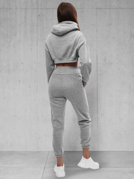 Komplet dresowy dwuczęściowy damski szary OZONEE JS/8C68/2Z