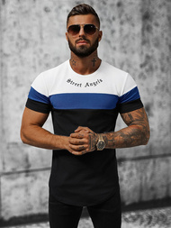 T-Shirt męski czarny OZONEE O/P1163