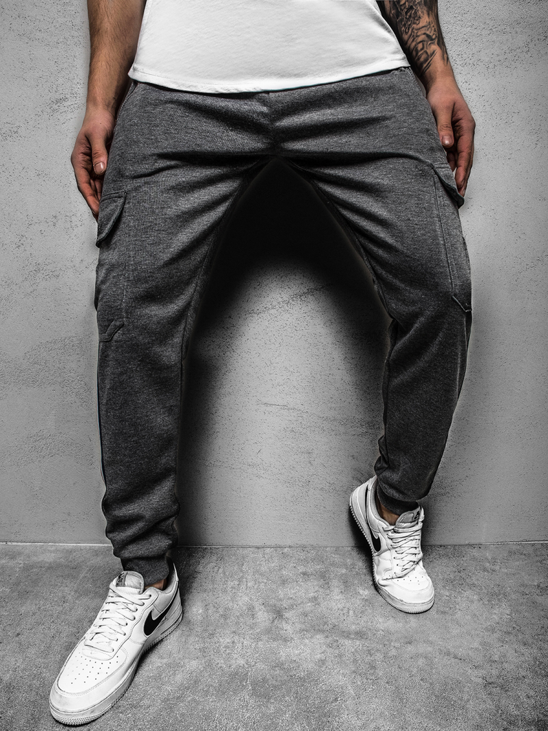 Spodnie dresowe męskie grafitowe OZONEE JS/JZ11009Z