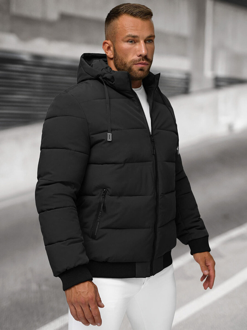 Kurtka zimowa męska czarna OZONEE JS/31M5023/392