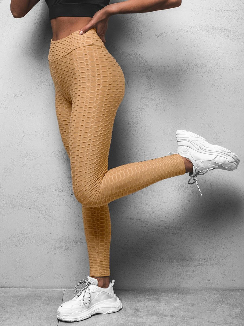 Legginsy damskie camelowe OZONEE O/20475Z