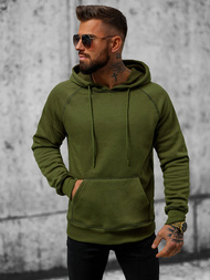 Bluza z kapturem męska khaki OZONEE O/8B152/29