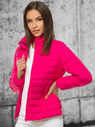 Kurtka przejściowa damska pikowana różowa OZONEE JS/M20311/266