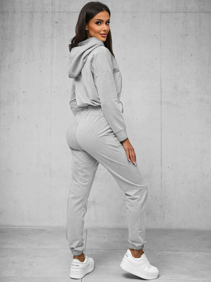 Komplet dresowy dwuczęściowy jasno-szary OZONEE O/12108Z