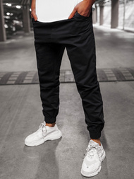 Spodnie męskie chino joggery czarne OZONEE O/399