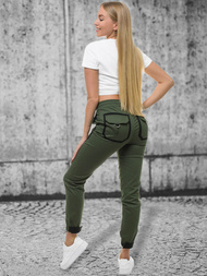 Spodnie damskie chino joggery khaki OZONEE O/8051