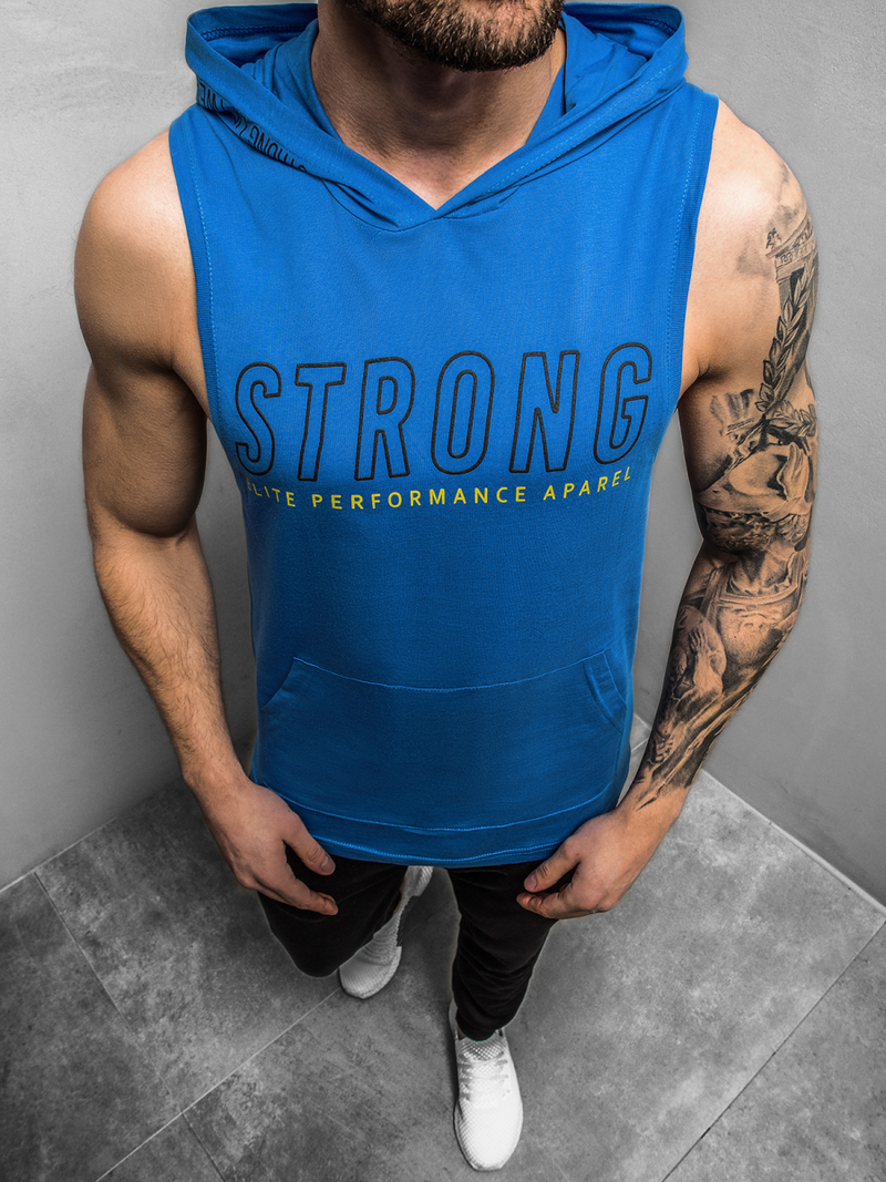 Майка чоловіча Синя OZONEE MAD/2992Z