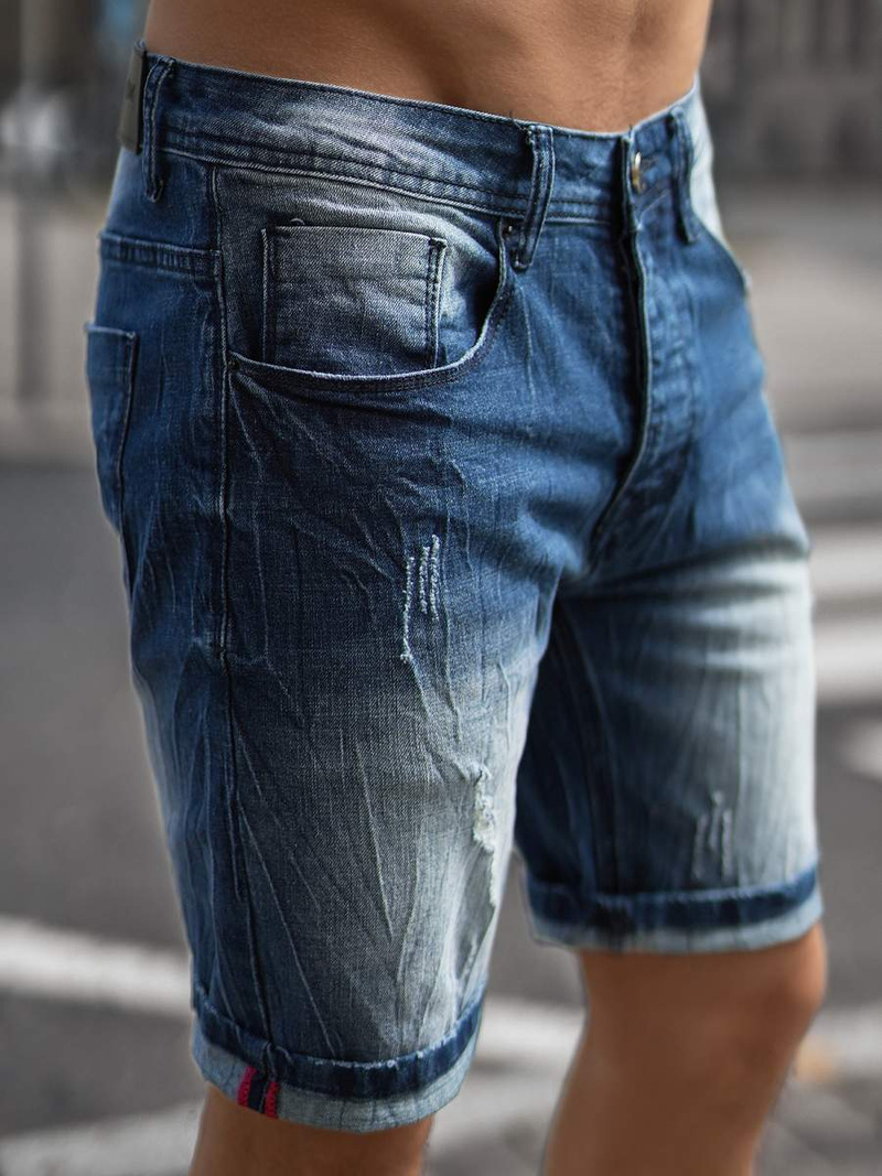 Spodenki męskie jeansowe niebieskie OZONEE NB/MP0044BZ