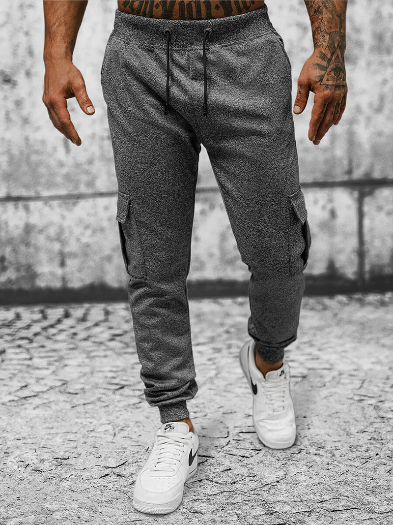 Spodnie dresowe męskie grafitowe OZONEE JS/8K1130/5