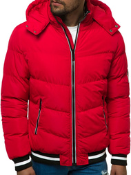 Kurtka zimowa męska pikowana czerwona OZONEE N/6902/3
