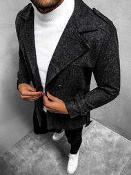 Пальто чоловіче темний графіт OZONEE O/5627