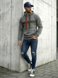 Bluza z kapturem męska grafitowa OZONEE JS/8B1735/5Z