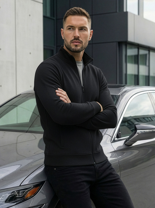 Толстовка чоловіча Чорна OZONEE JS/2002Z