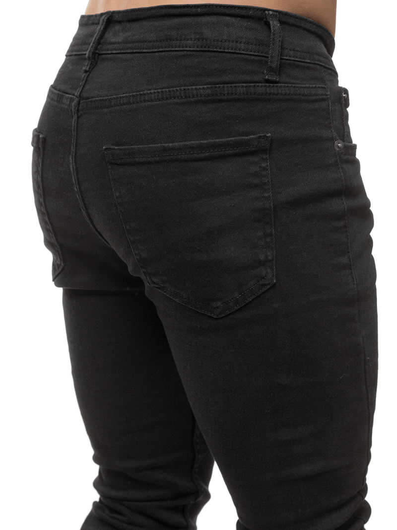Spodnie jeansowe męskie czarne OZONEE O/621