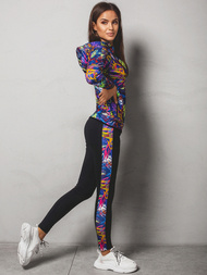 Жіночий спортивний костюм з двох частин Кольоровий OZONEE O/02704Z