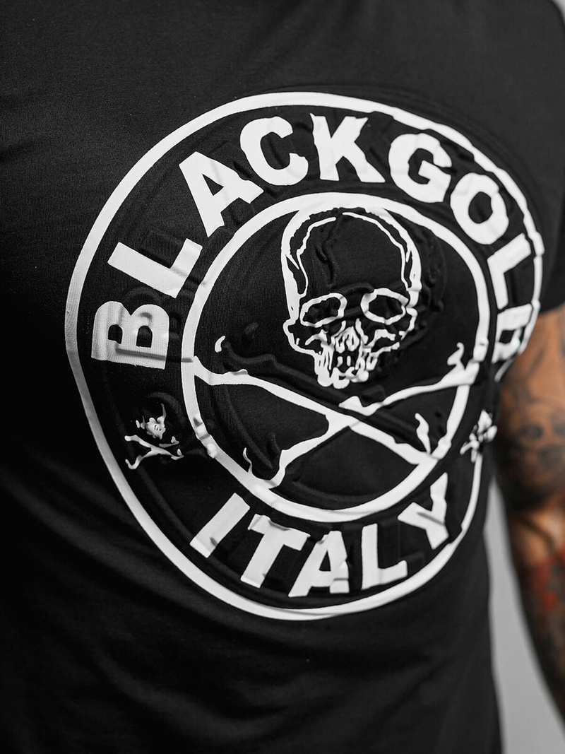 Футболка чоловіча чорна OZONEE NB/MT3074