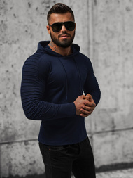 Футболка з довгим рукавом чоловіча tемно-cинiй OZONEE O/B258