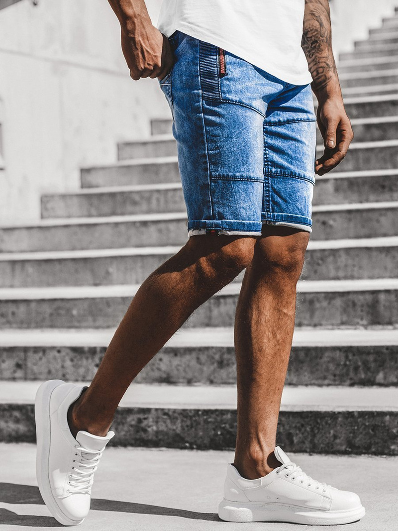 Spodenki jeansowe męskie niebieskie OZONEE RF/HY348