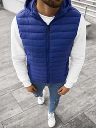 Kamizelka męska pikowana z kapturem granatowa OZONEE JS/HDL88002Z