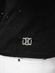 T-shirt męski slim fit czarny OZONEE O/QQ1388