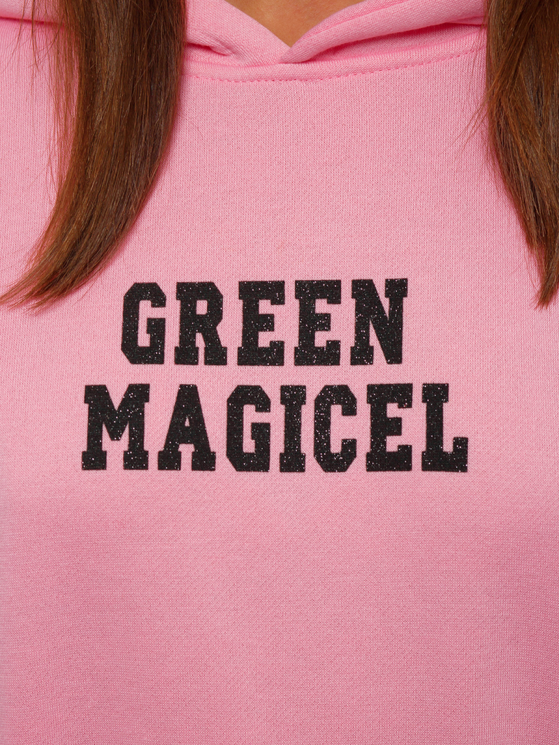 Bluza z kapturem damska jasnoróżowa OZONEE JS/KSW2025