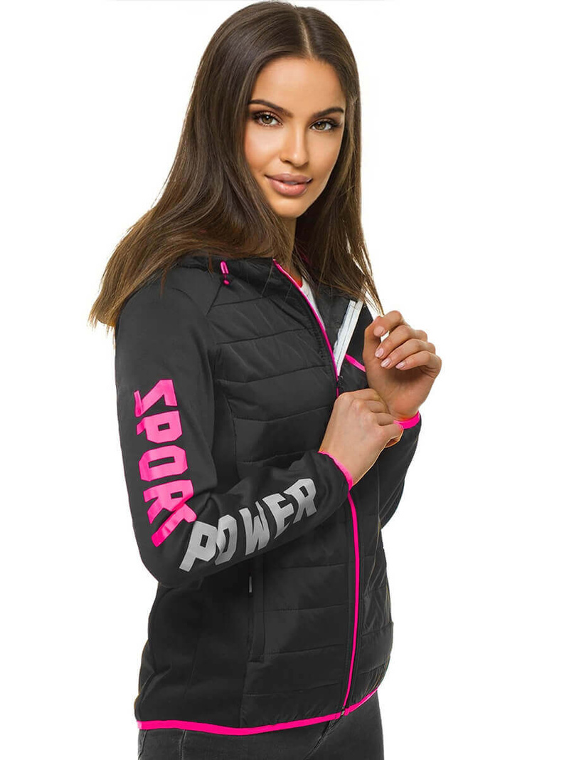 Kurtka damska czarna OZONEE JS/KSW4008