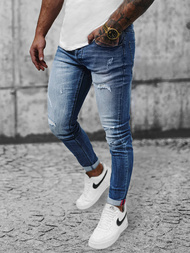 Spodnie jeansowe męskie niebieskie OZONEE NB/MP0054BZ