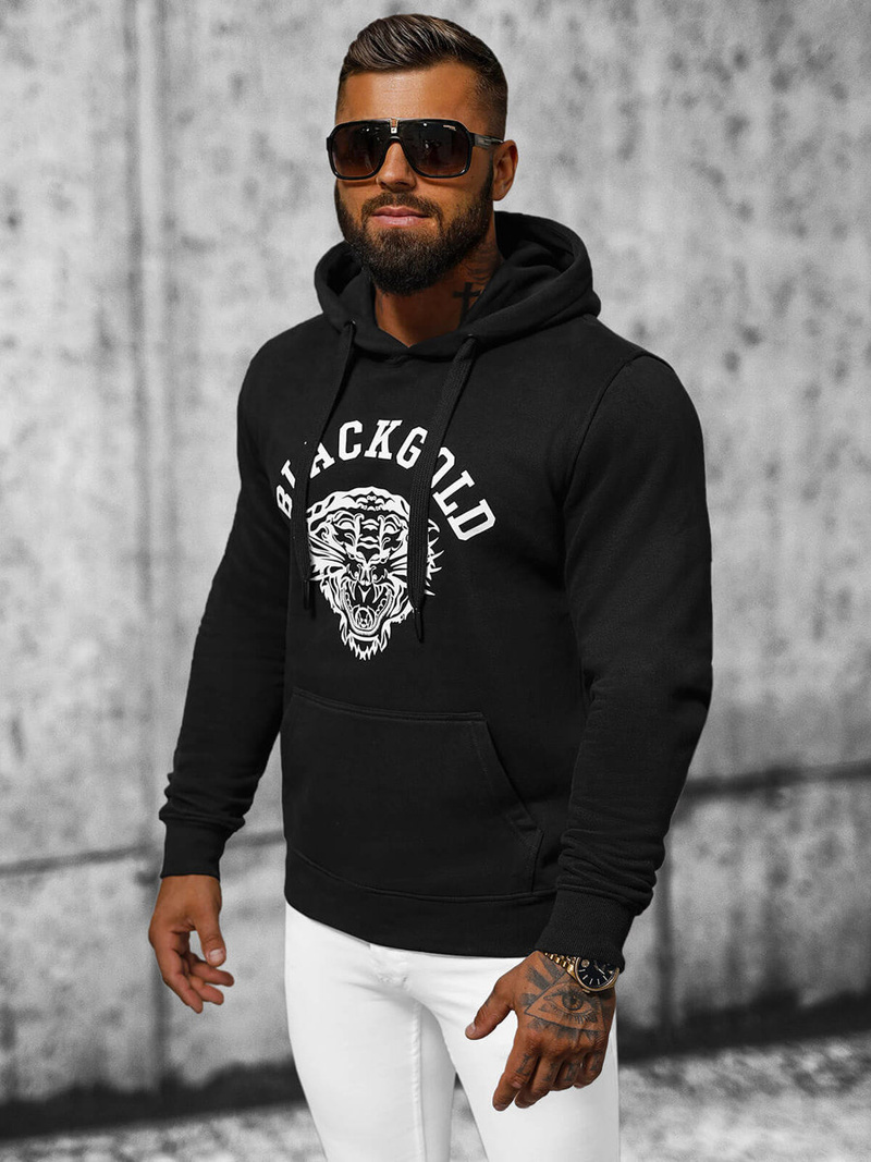 Толстовка чоловіча чорна OZONEE NB/MF2007