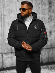 Kurtka zimowa męska pikowana czarna OZONEE JS/84M3030/392