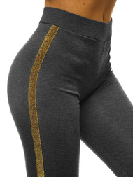 Legginsy damskie ciemno-szare OZONEE JS/1036/C2