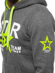 Bluza z kapturem męska grafitowa OZONEE JS/X-53