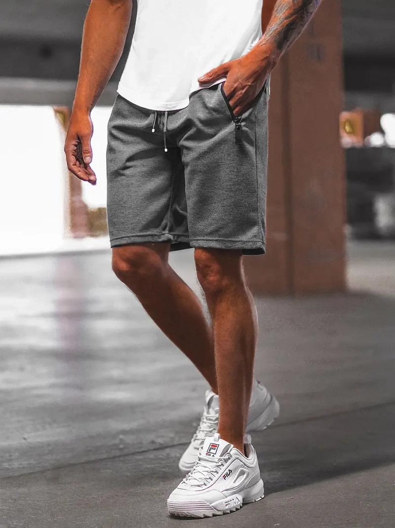 Spodenki dresowe męskie grafitowe OZONEE O/WW20012/3