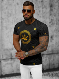 T-shirt męski czarny OZONEE O/T130/3Z