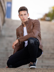 Куртка шкіряна чоловіча Гiрчична OZONEE YD/BF5920107Z