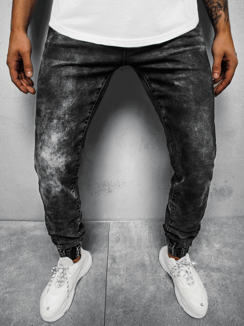 Штани чоловічі джоггери Чорнi OZONEE O/TF064